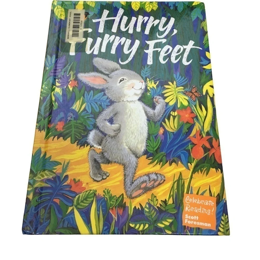 Vintage 90s Childrens Book Hurry Furry Feet Celebrate Reading Classroom Dr Seuss